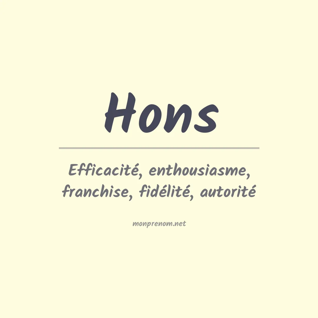 Prénom Hons