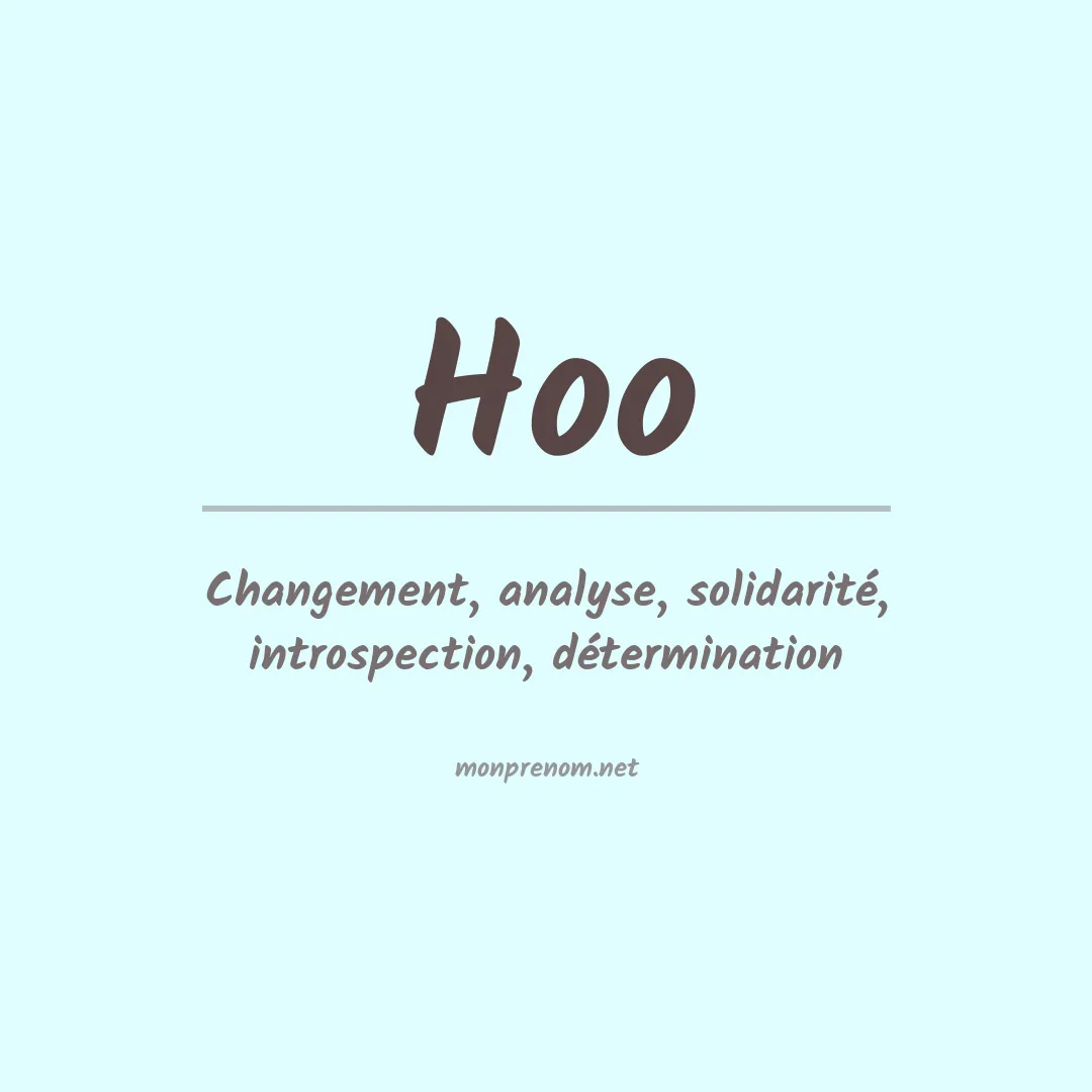 Prénom Hoo