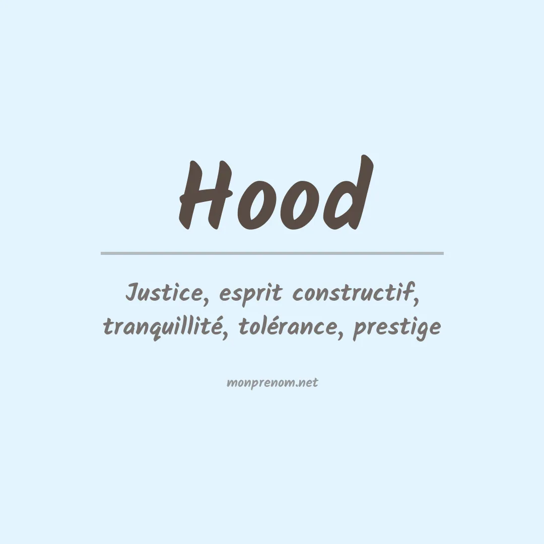 Prénom Hood