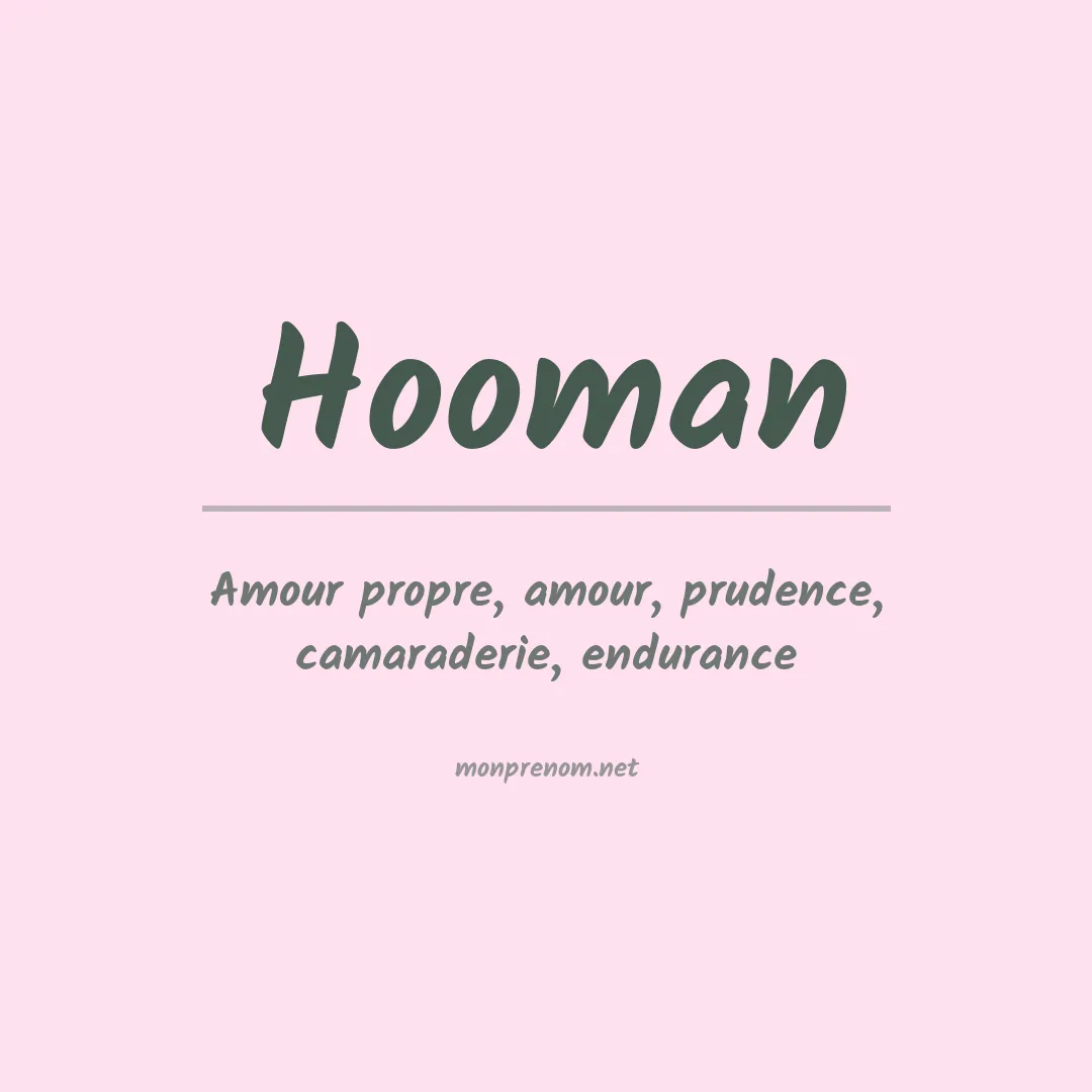 Signification du prénom Hooman