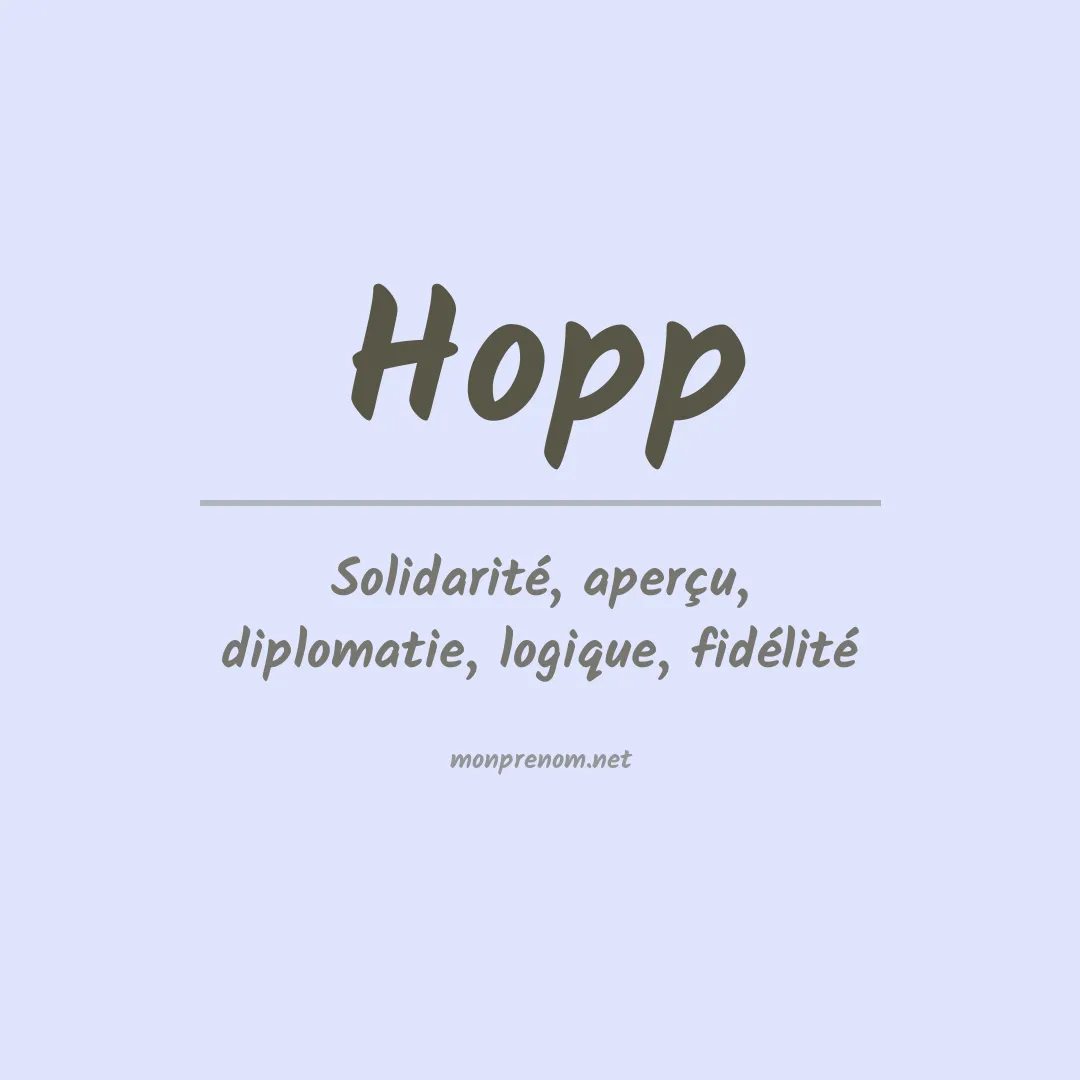 Prénom Hopp