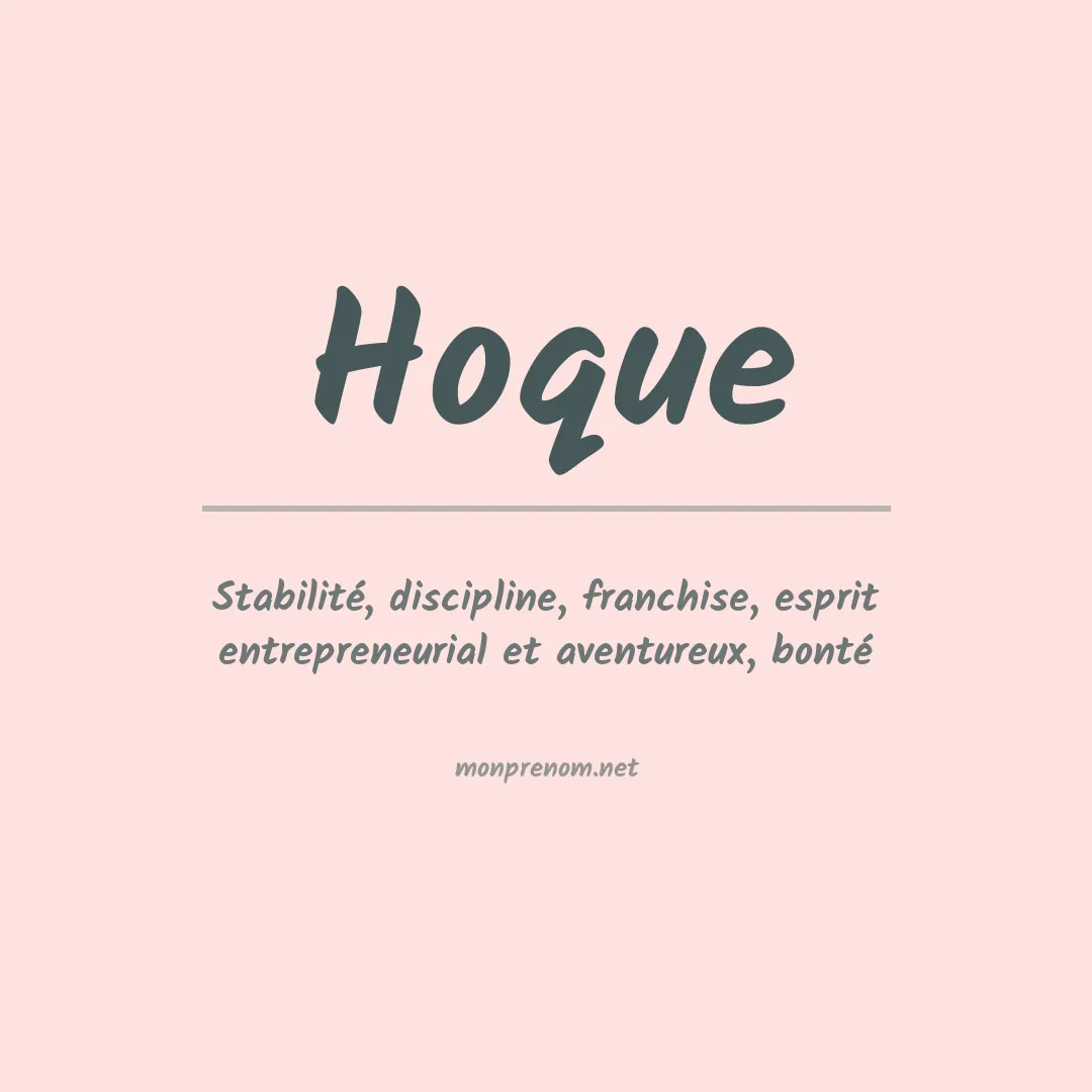 Prénom Hoque