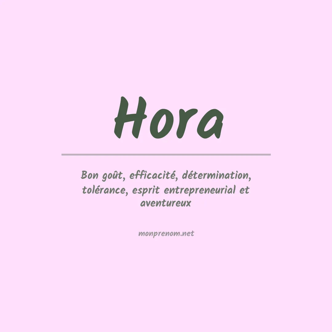 Prénom Hora
