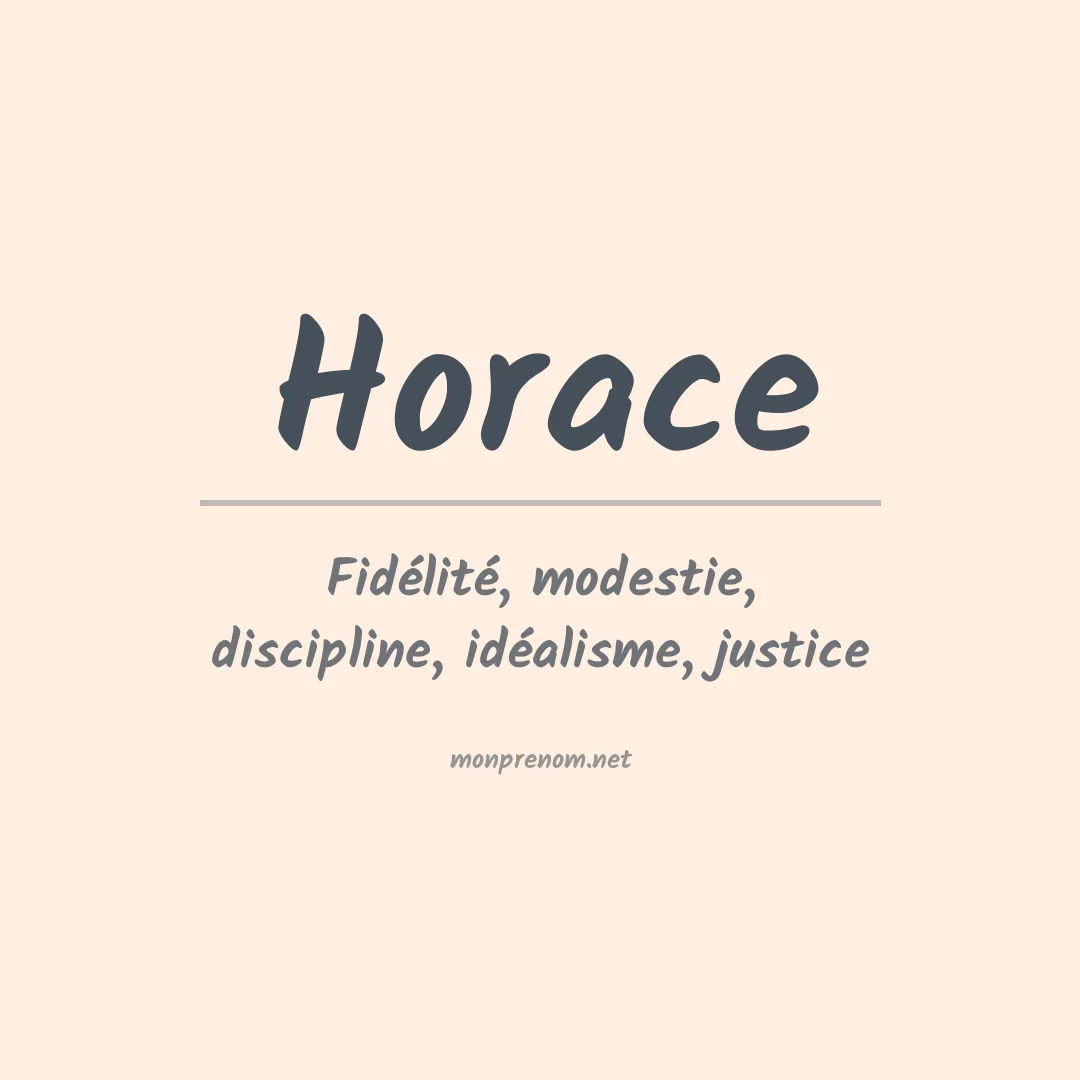 Prénom Horace