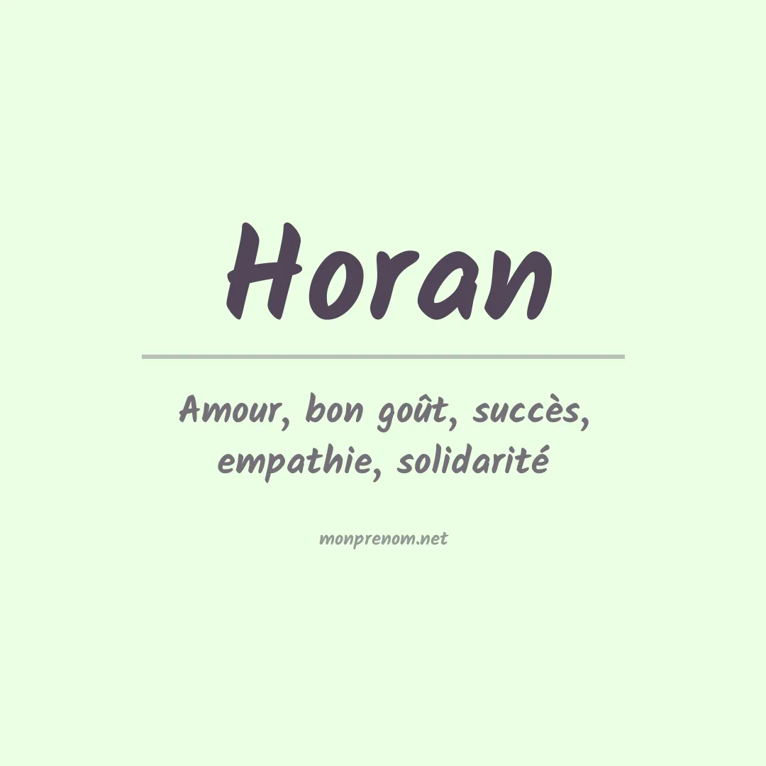 Prénom Horan