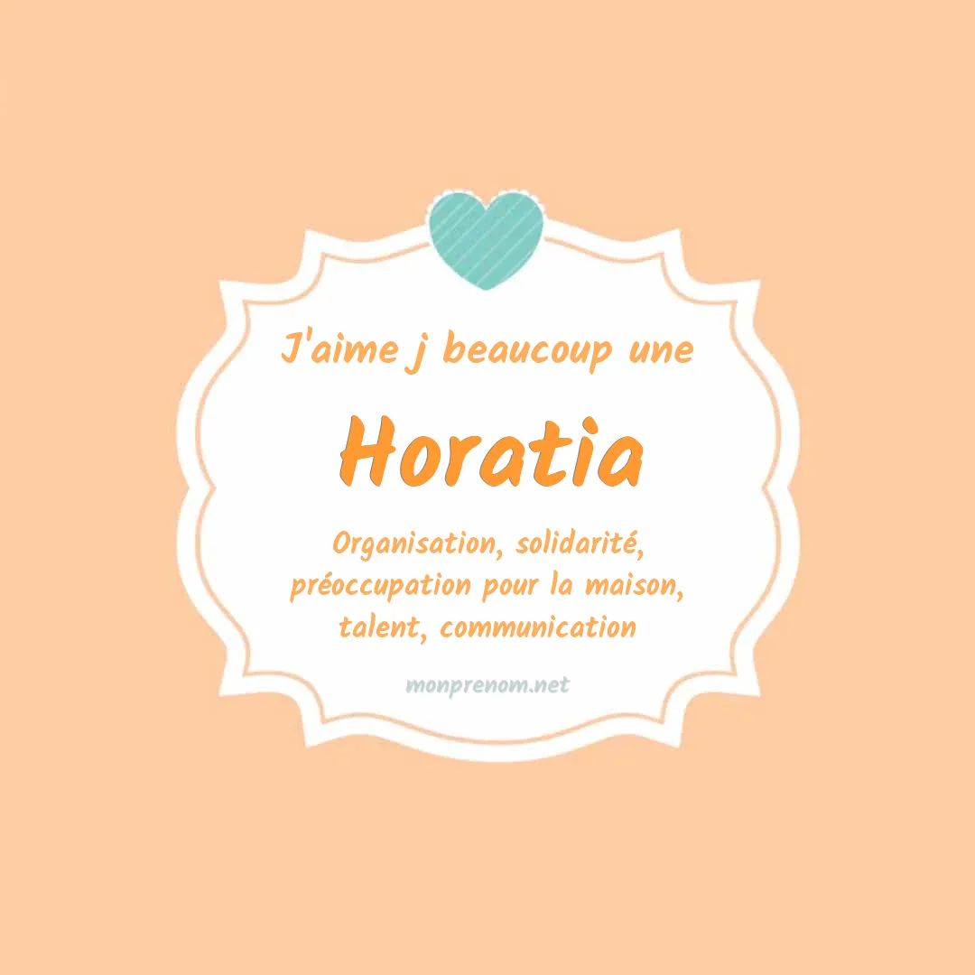 J'aime beaucoup Horatia