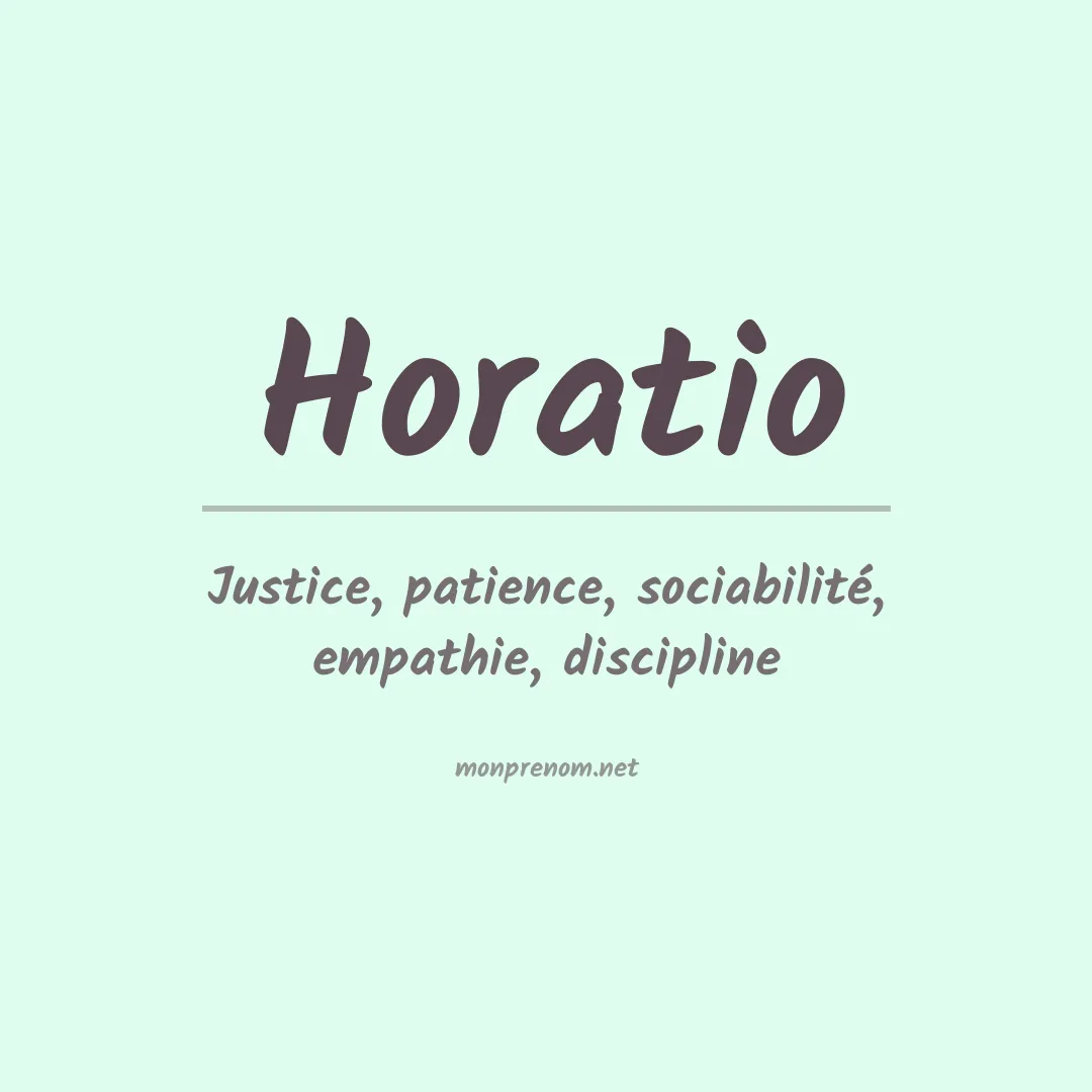 Signification du prénom Horatio