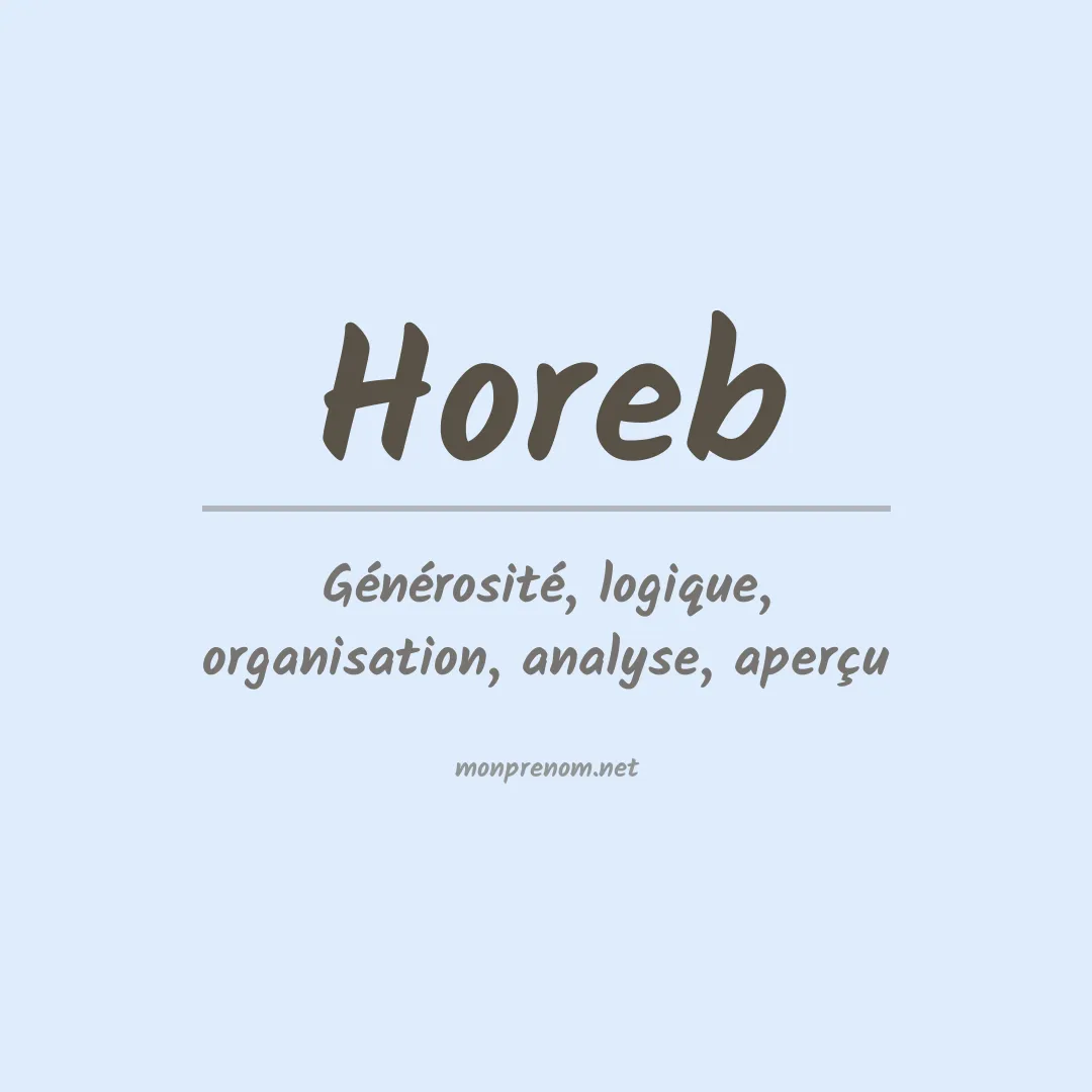 Signification du prénom Horeb