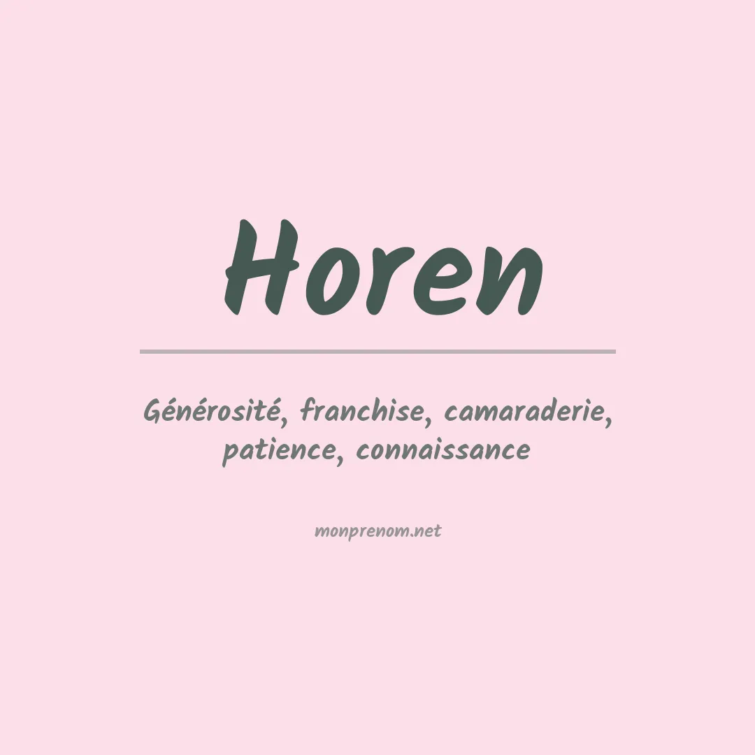 Prénom Horen