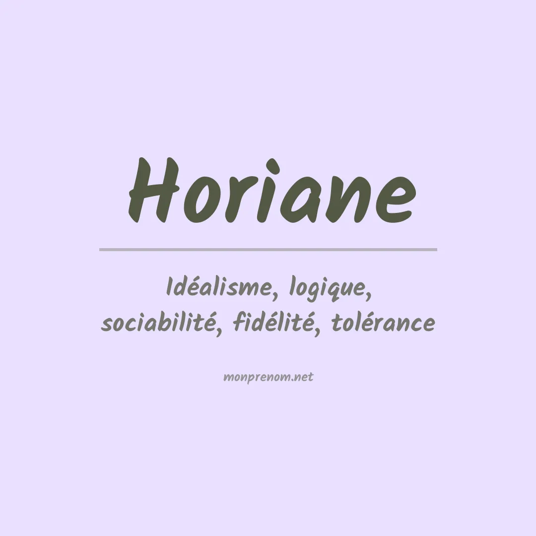 Signification du prénom Horiane