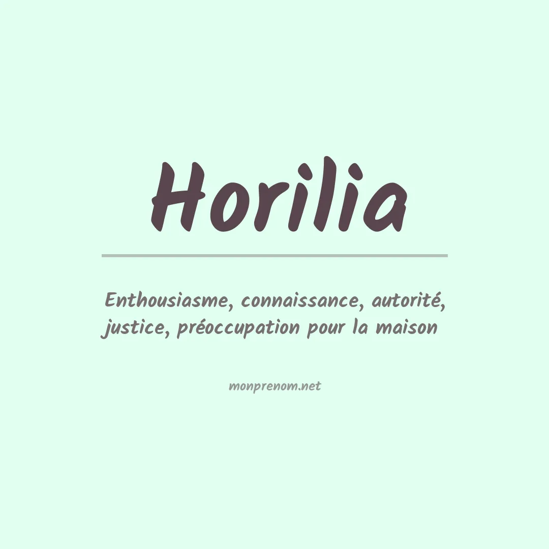 Prénom Horilia