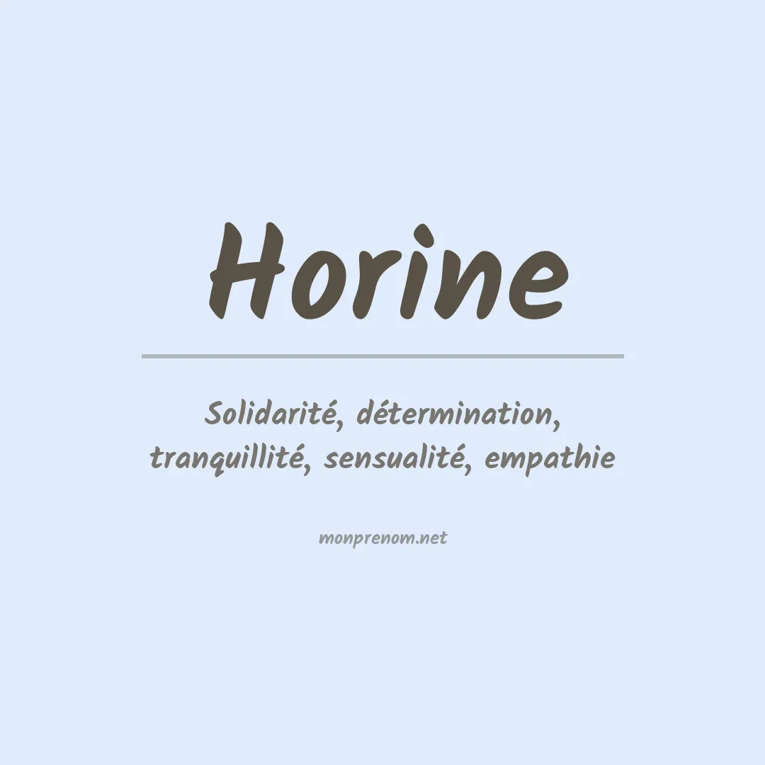 Prénom Horine
