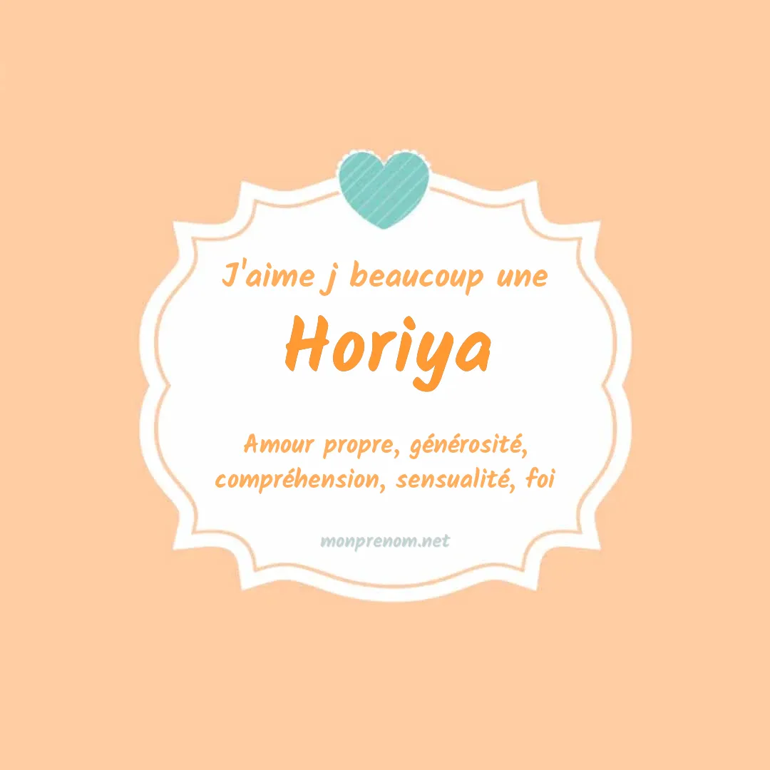 J'aime beaucoup Horiya