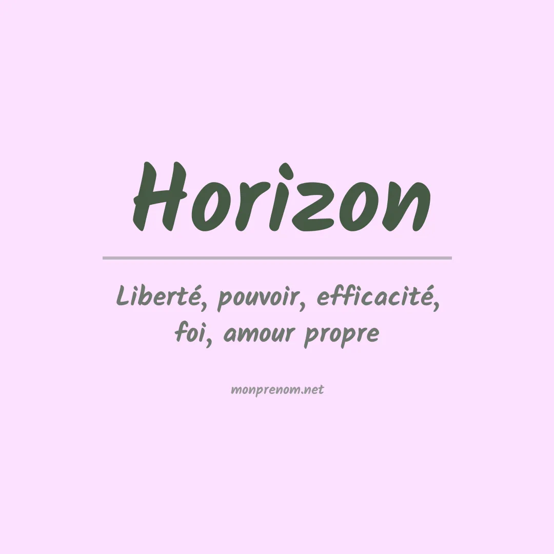 Signification du prénom Horizon