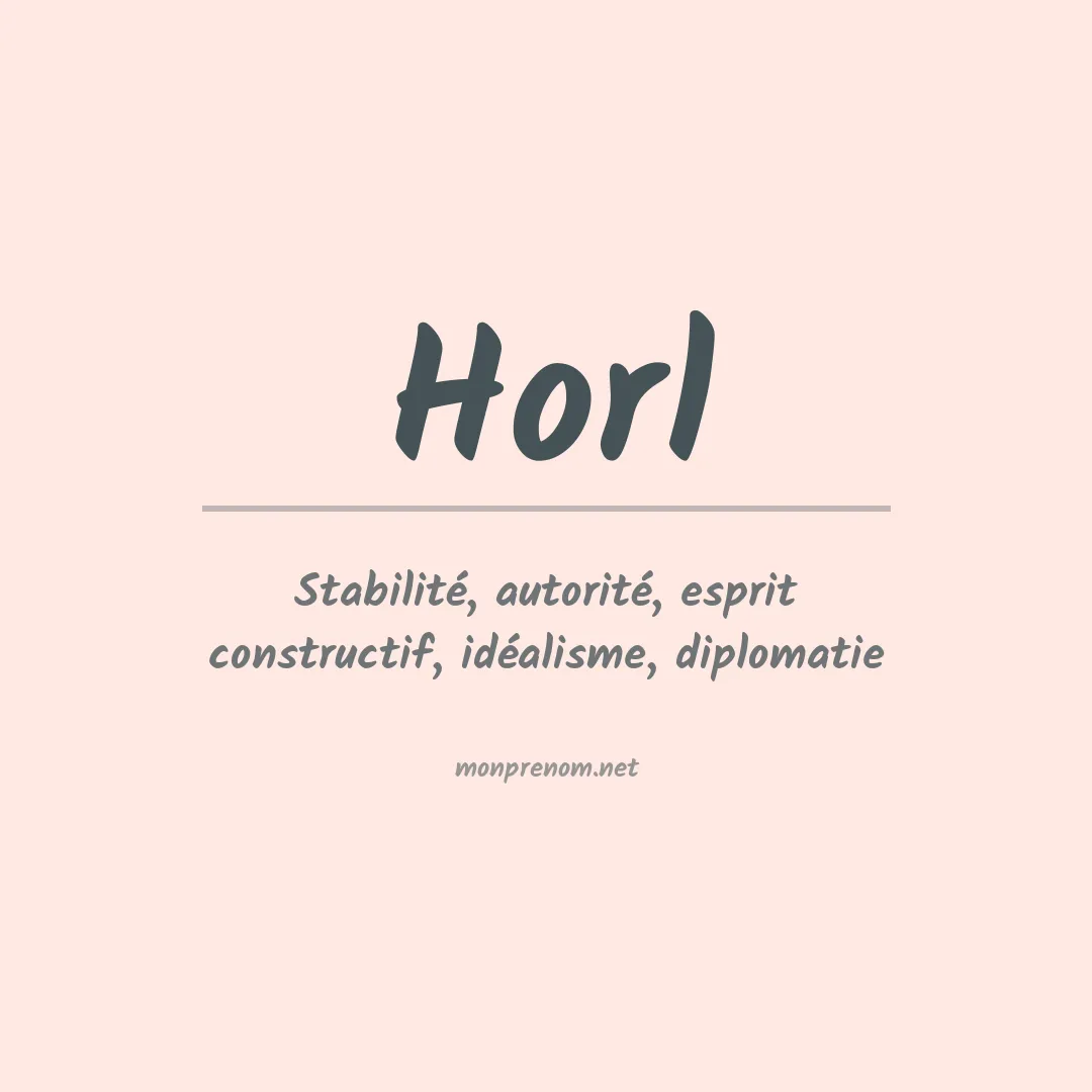 Signification du prénom Horl
