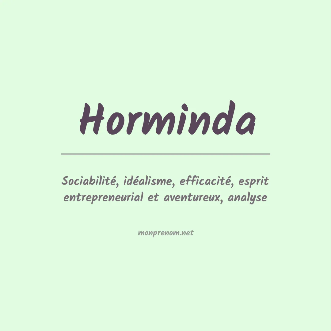 Signification du prénom Horminda