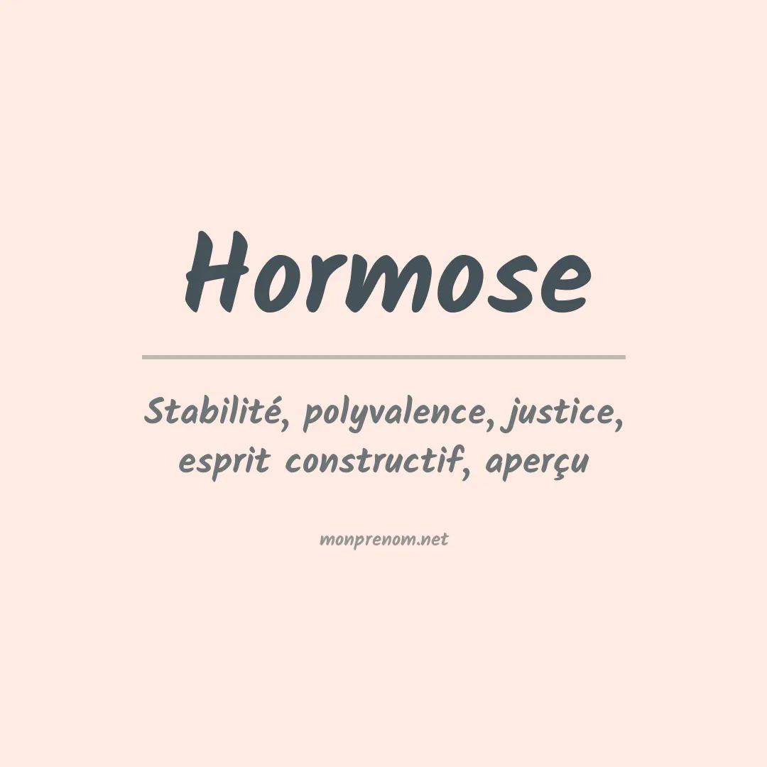 Signification du prénom Hormose