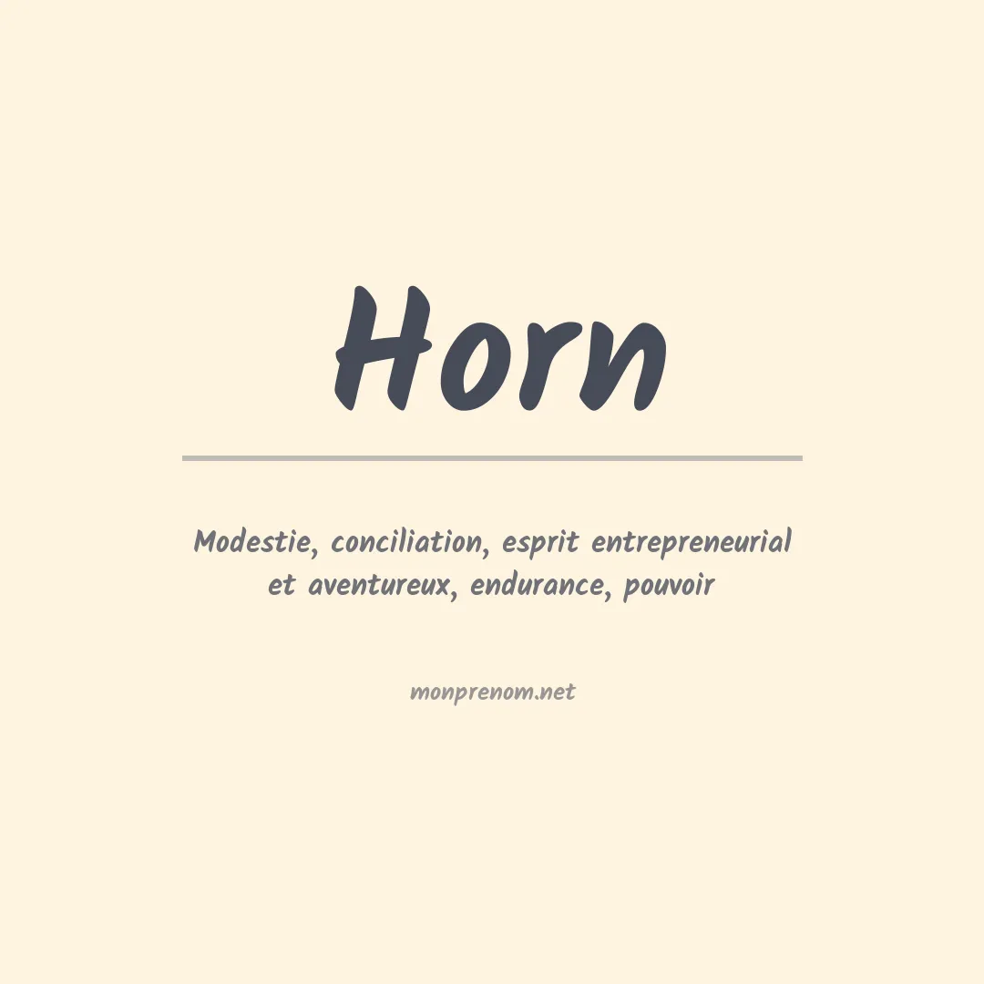 Prénom Horn