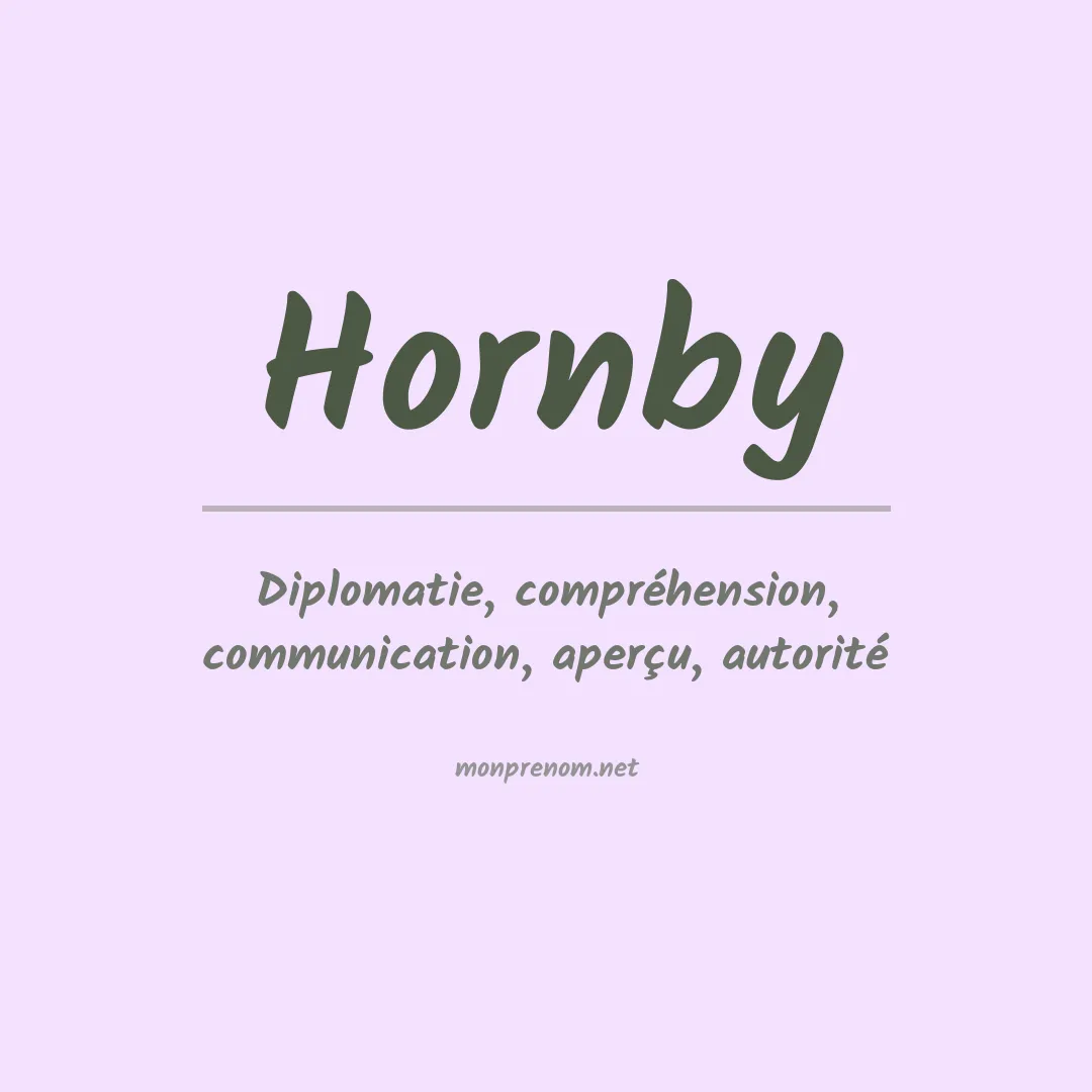 Prénom Hornby