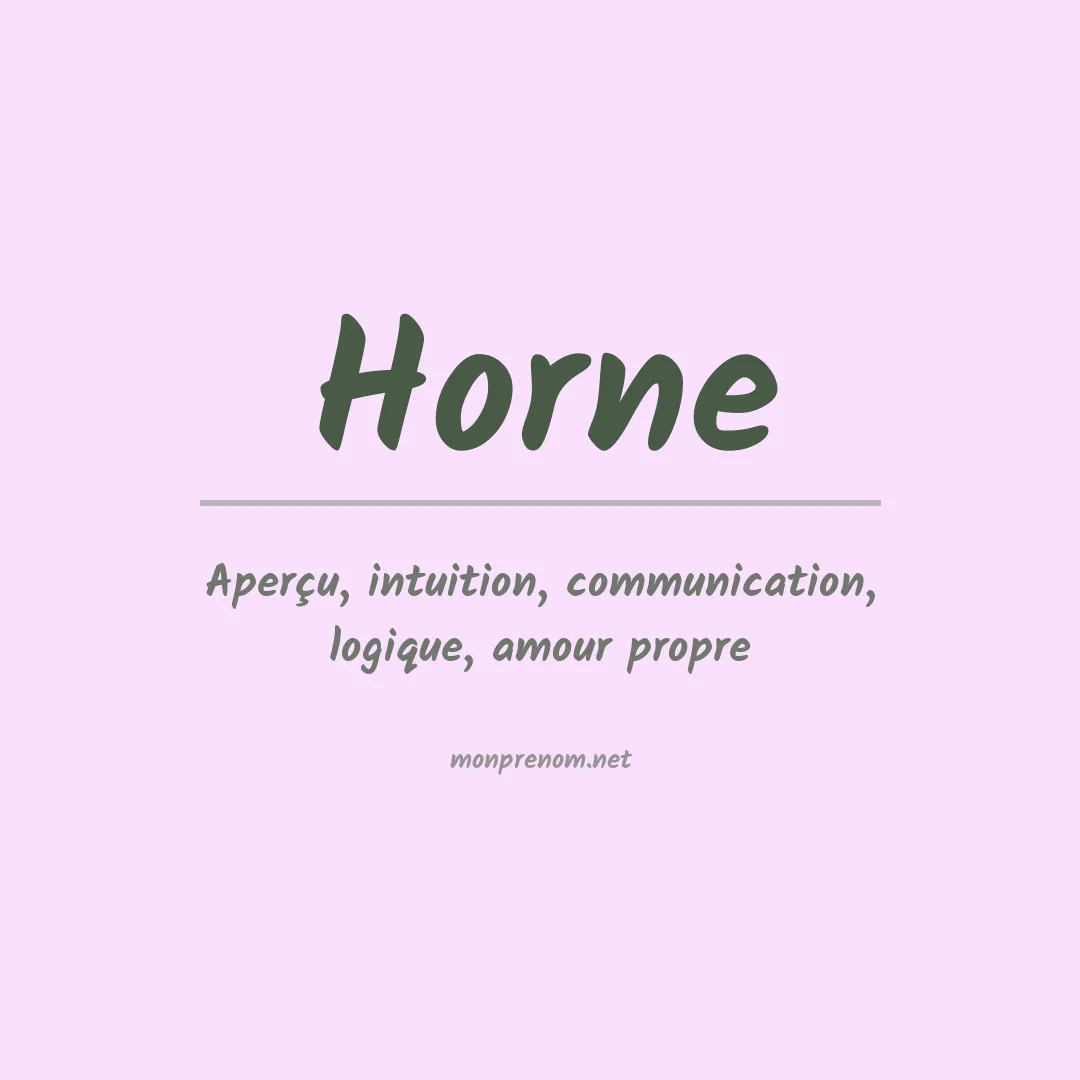 Prénom Horne