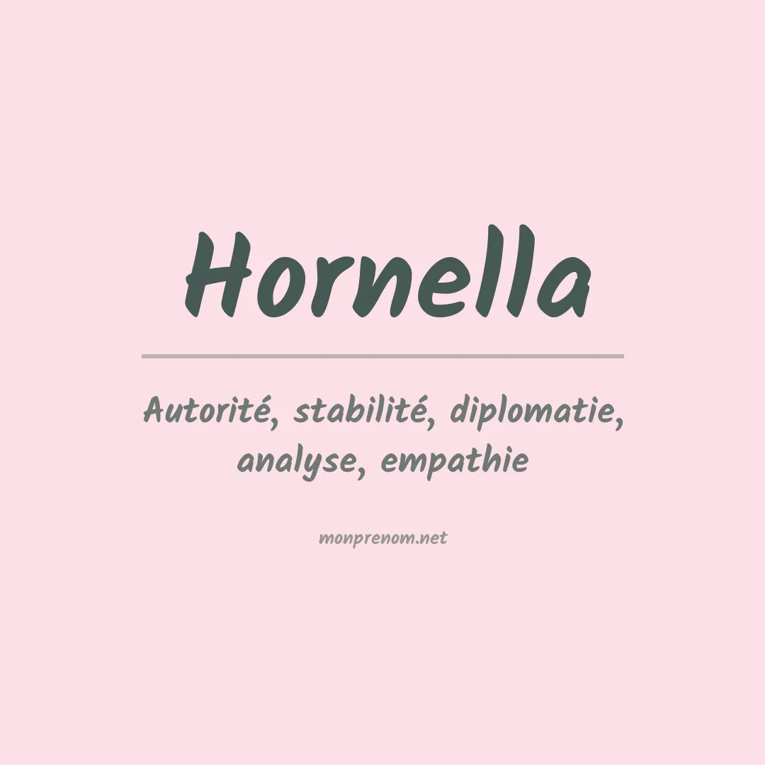 Signification du prénom Hornella