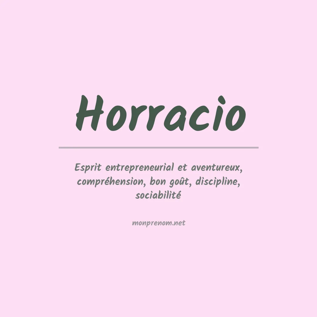 Signification du prénom Horracio