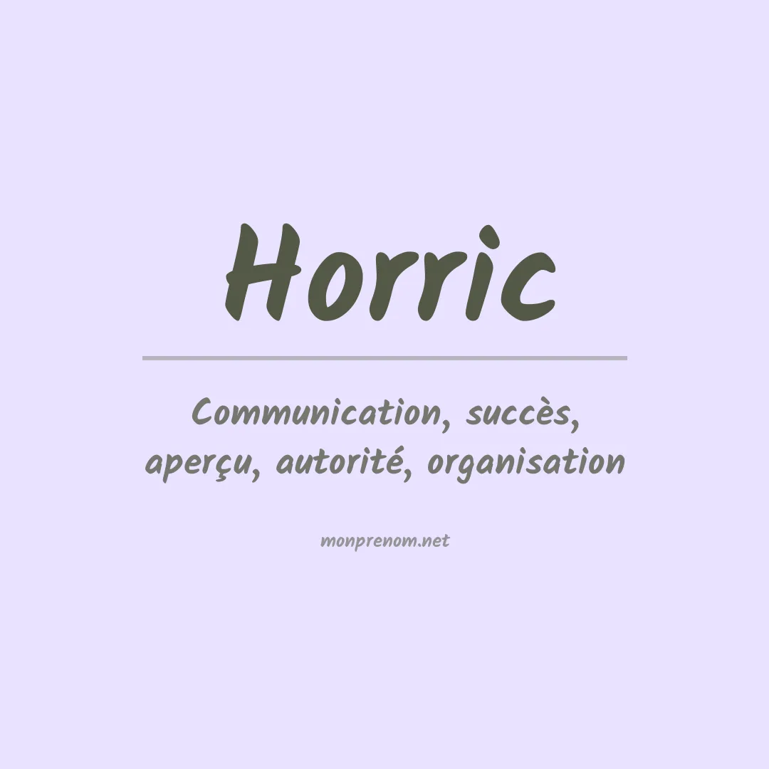 Signification du prénom Horric