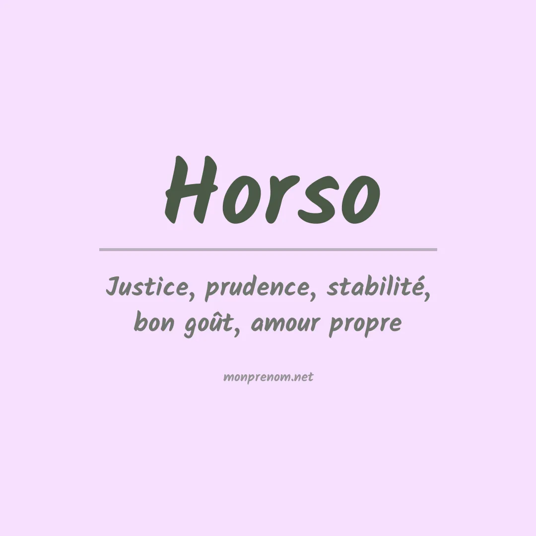 Signification du prénom Horso