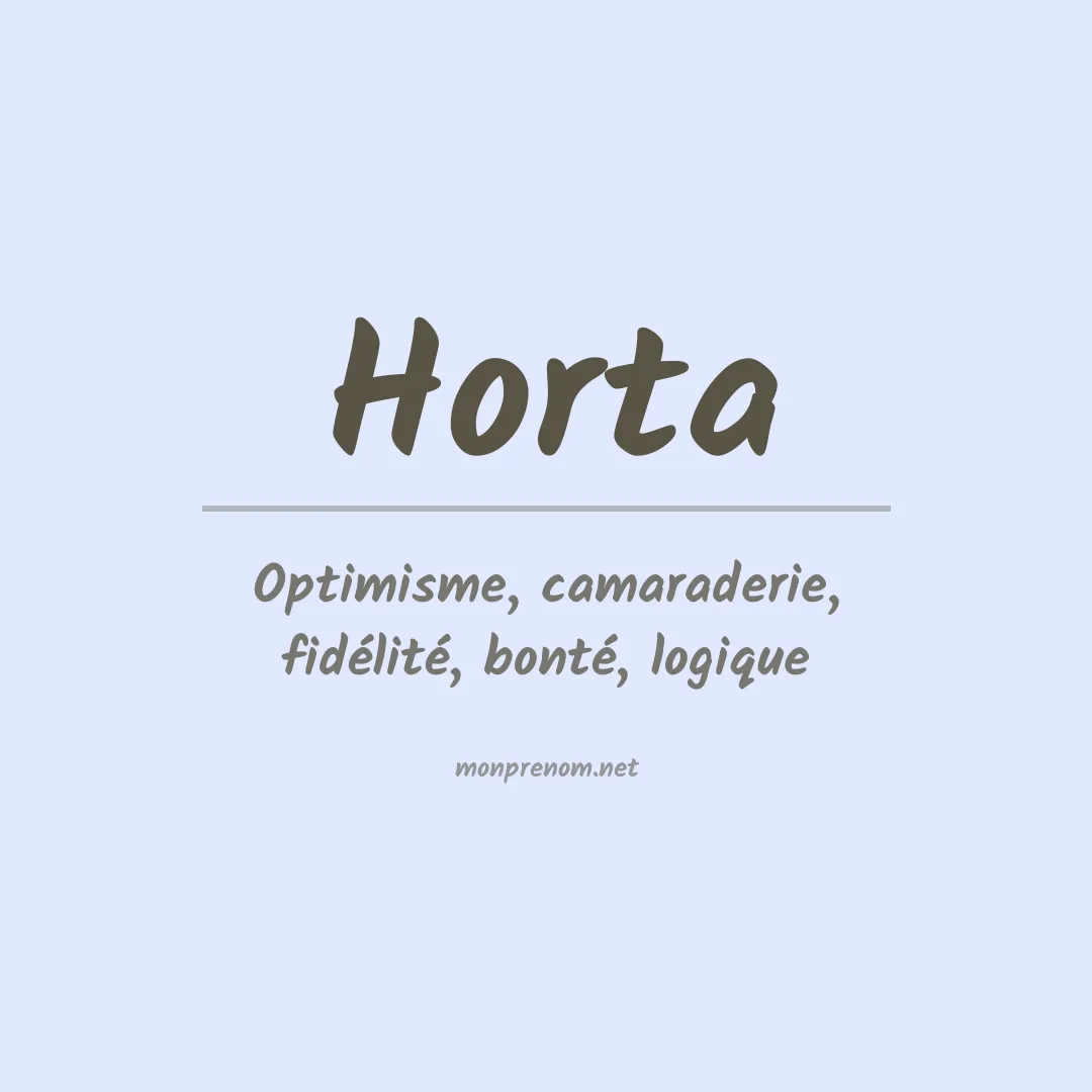 Prénom Horta