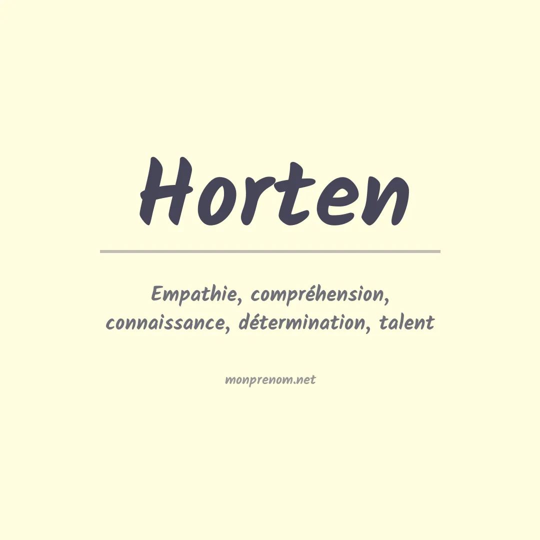 Prénom Horten