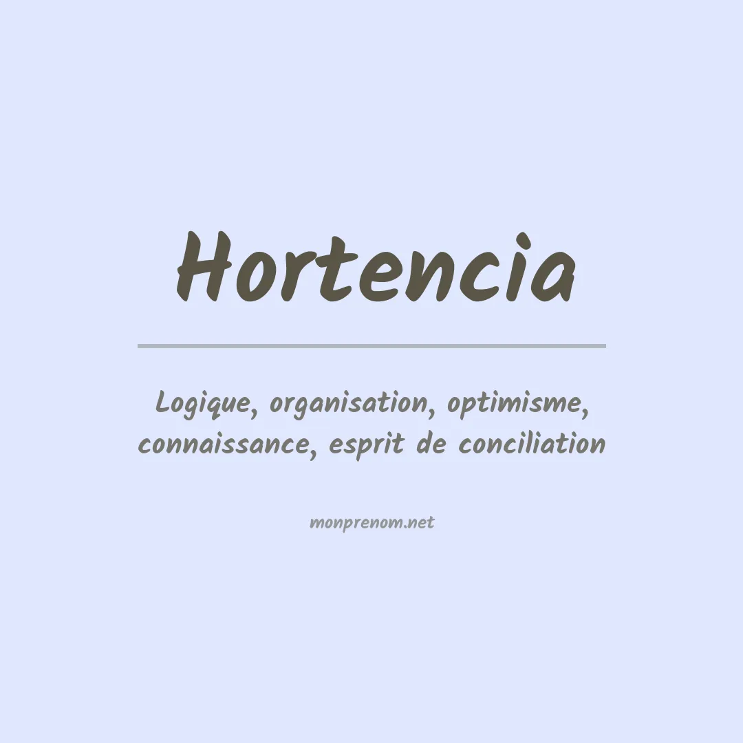 Prénom Hortencia