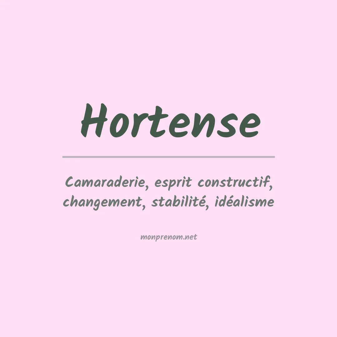 Prénom Hortense