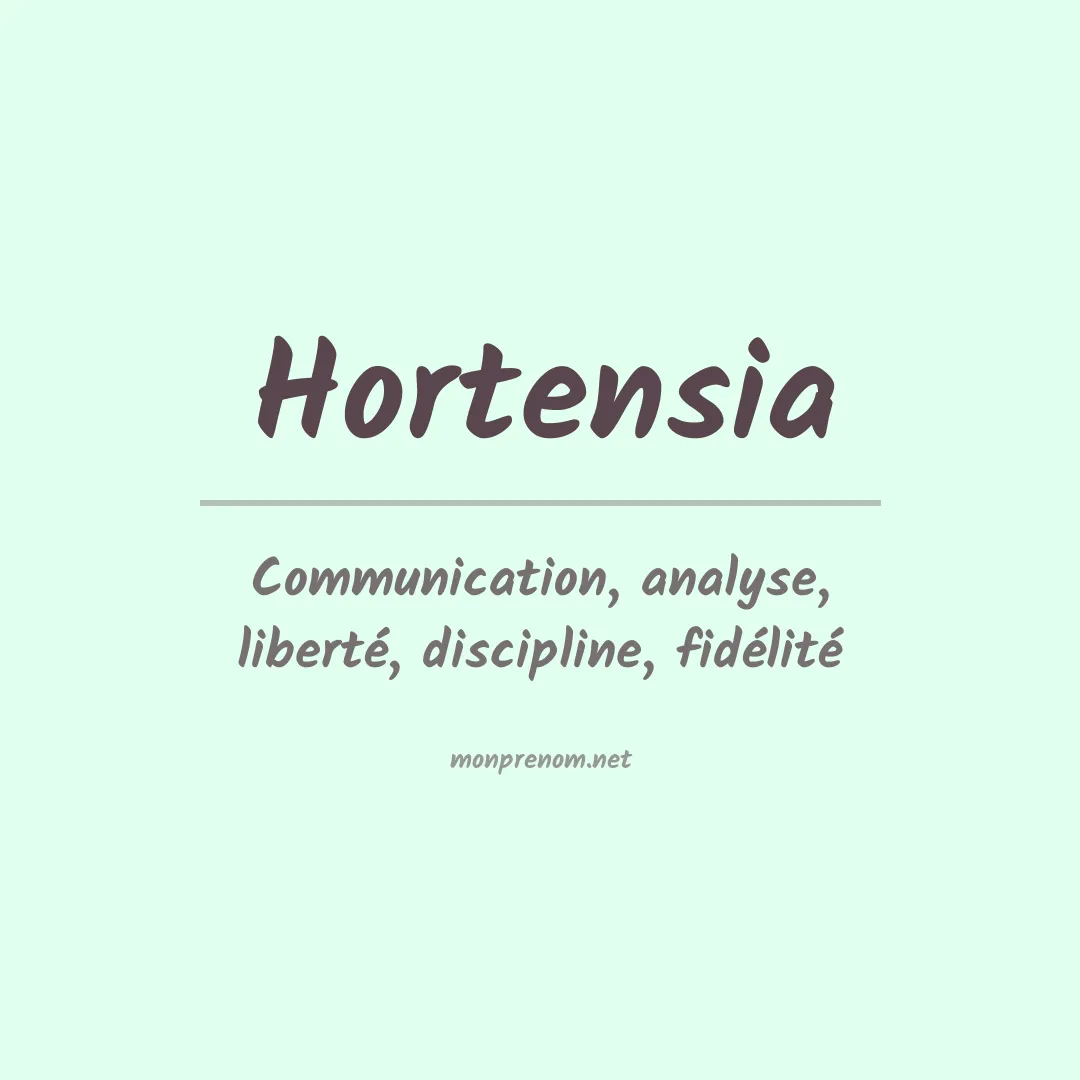 Prénom Hortensia