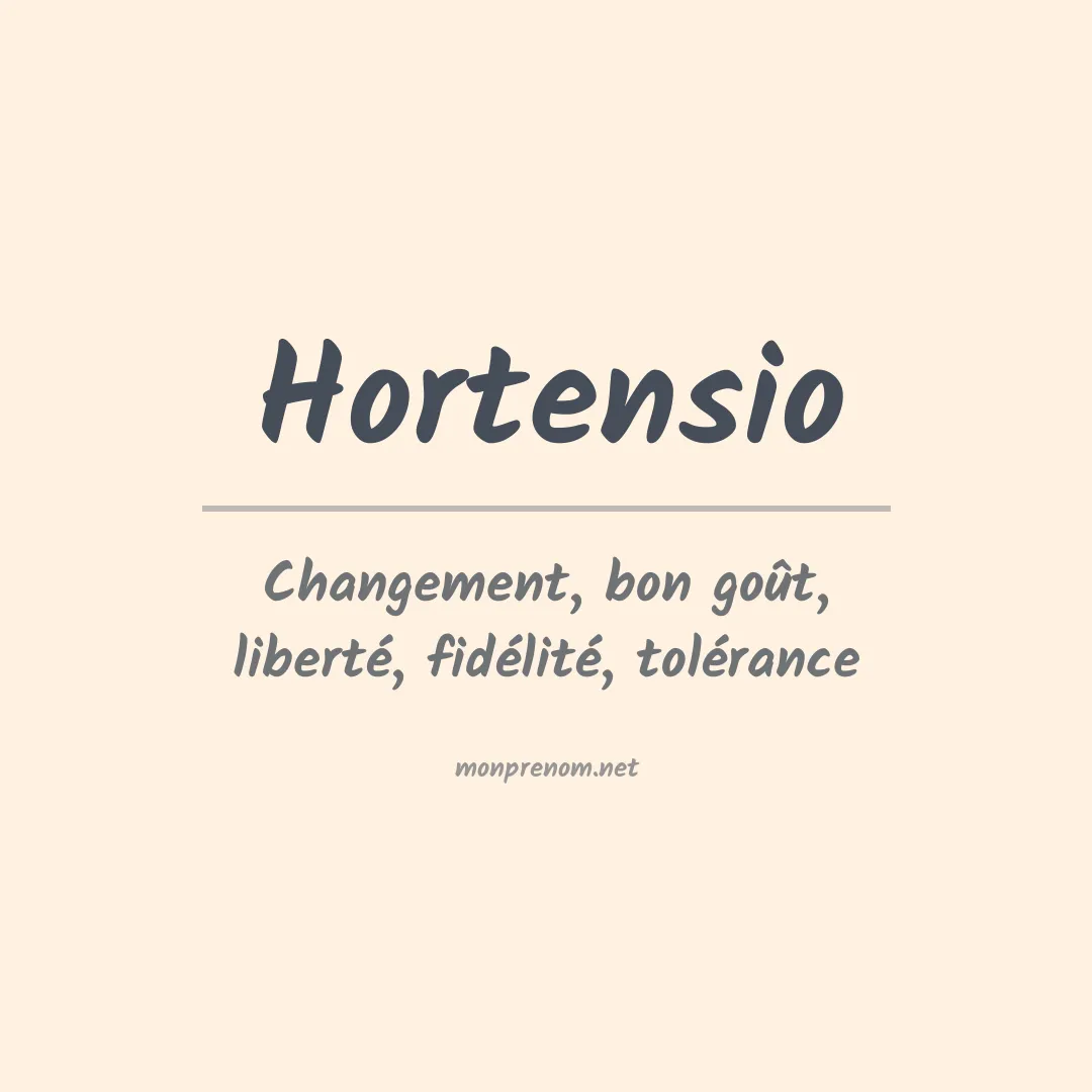 Prénom Hortensio