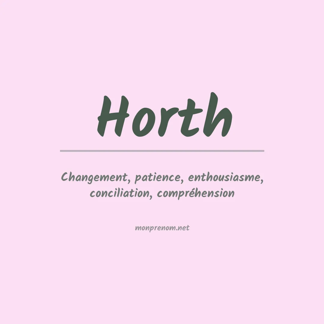Prénom Horth
