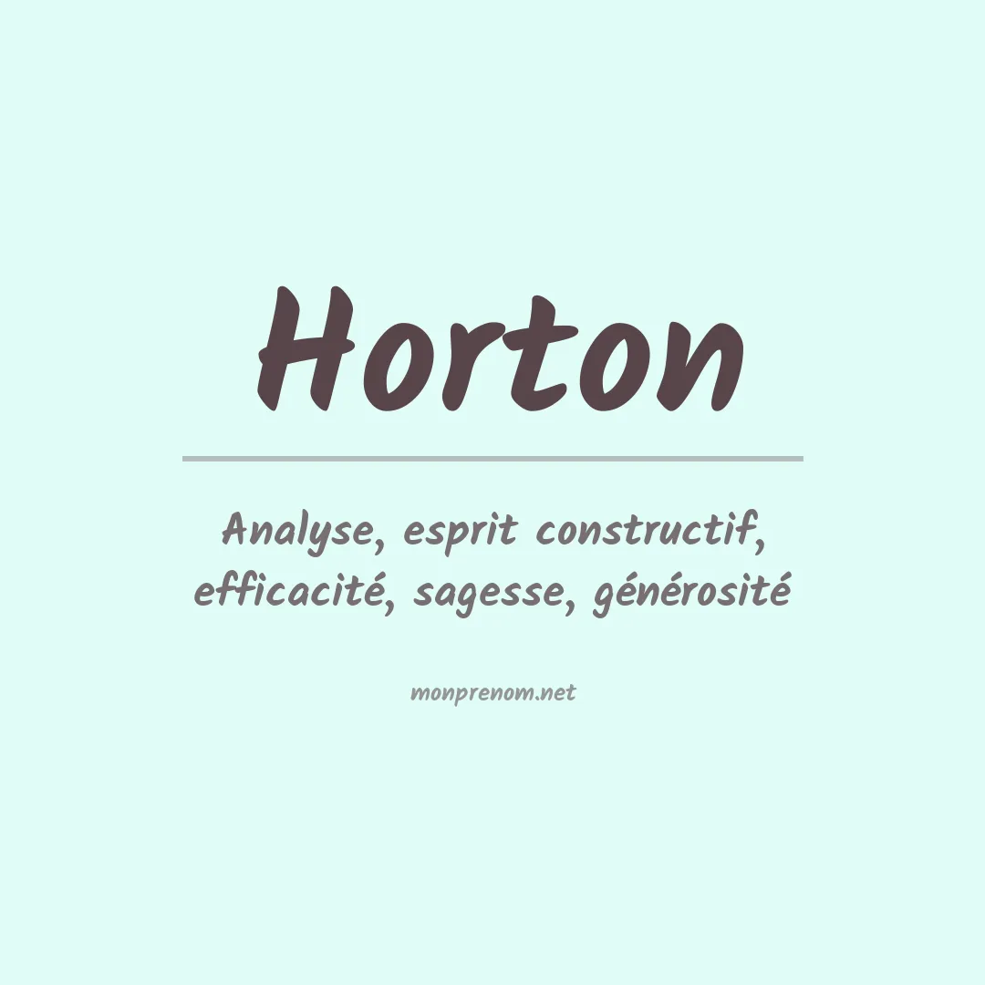 Prénom Horton