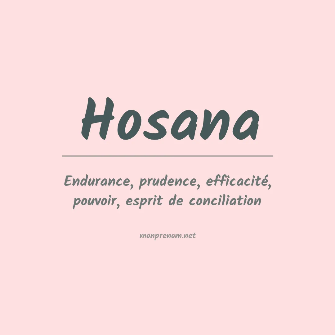 Prénom Hosana