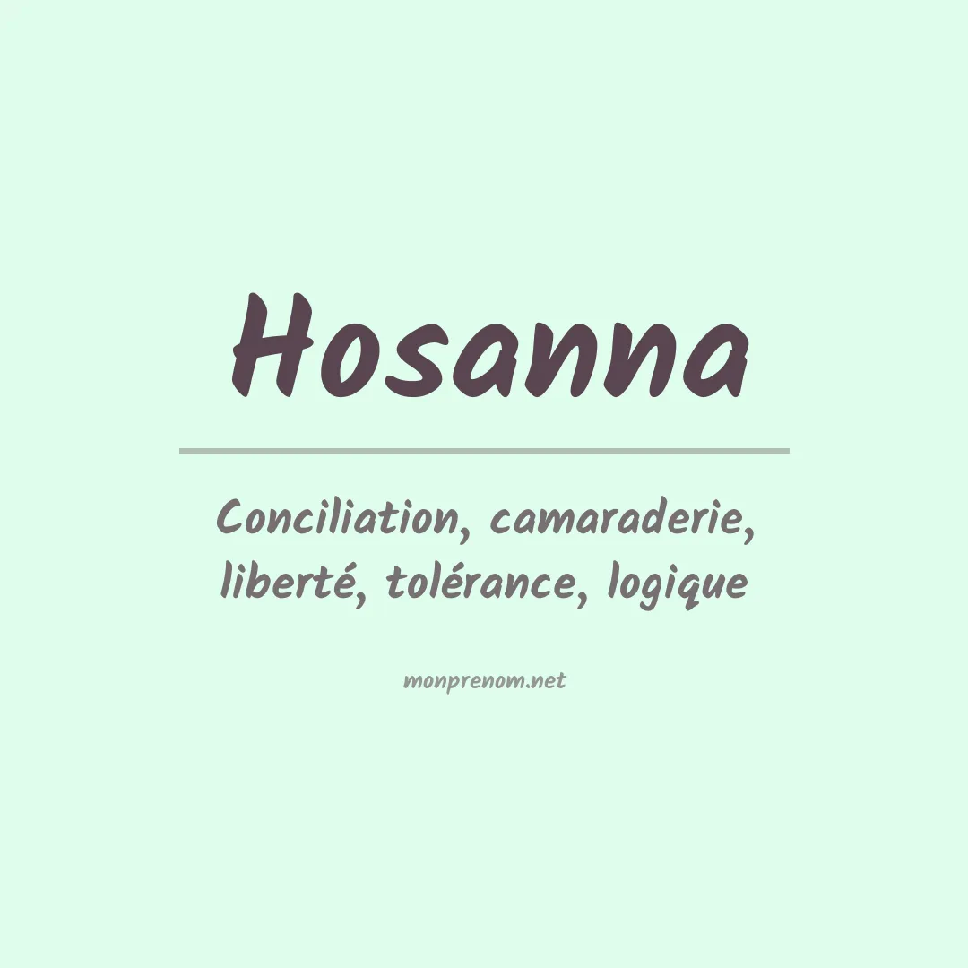 Prénom Hosanna