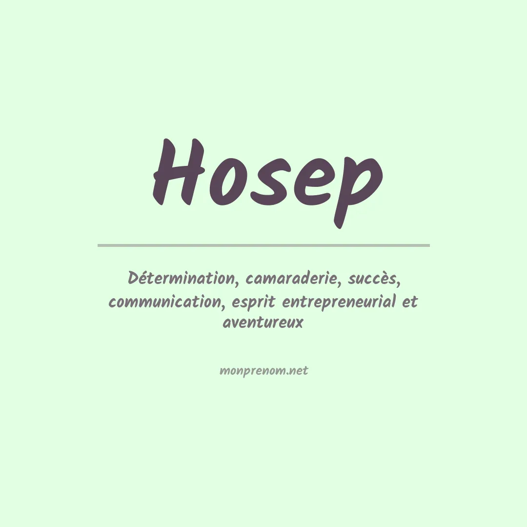 Prénom Hosep