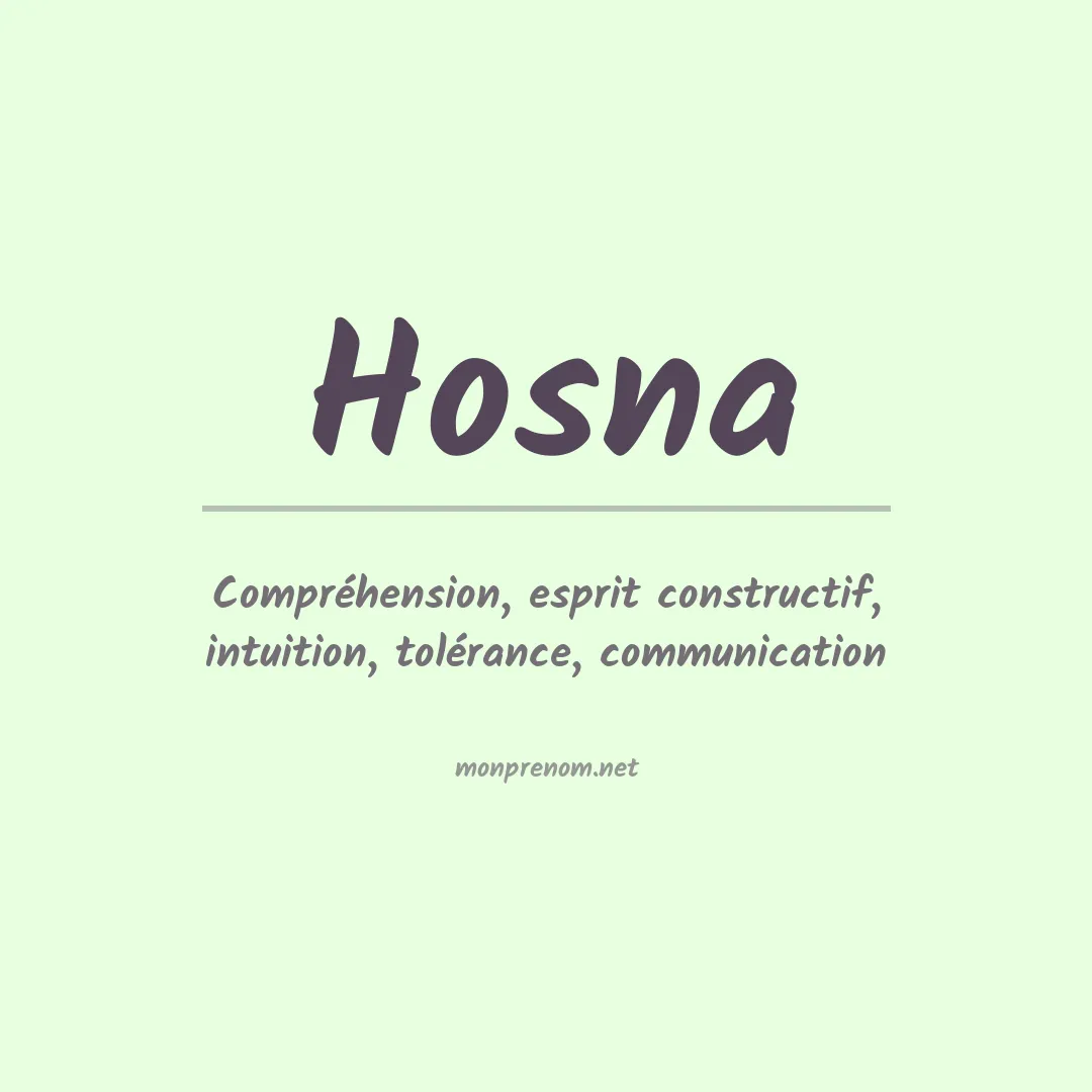 Prénom Hosna