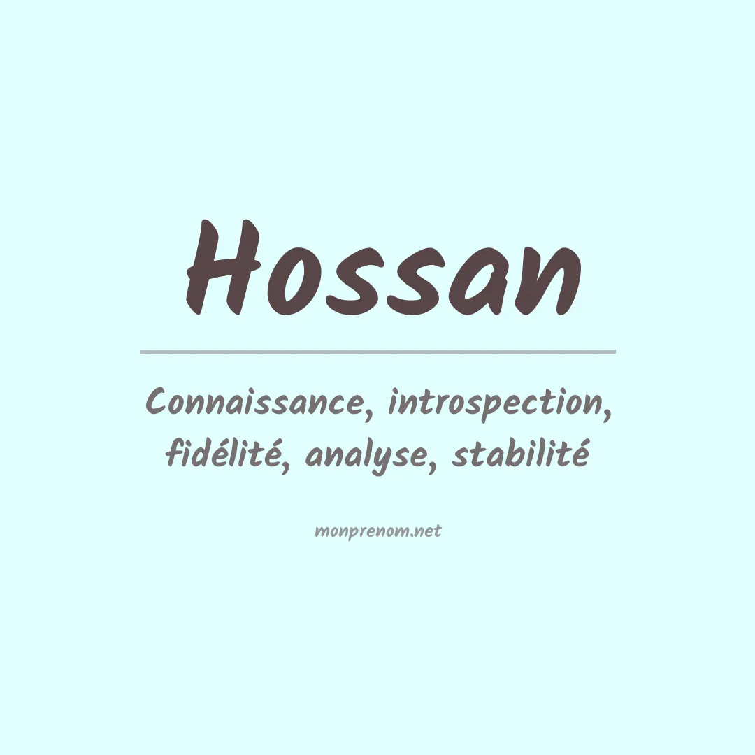 Prénom Hossan