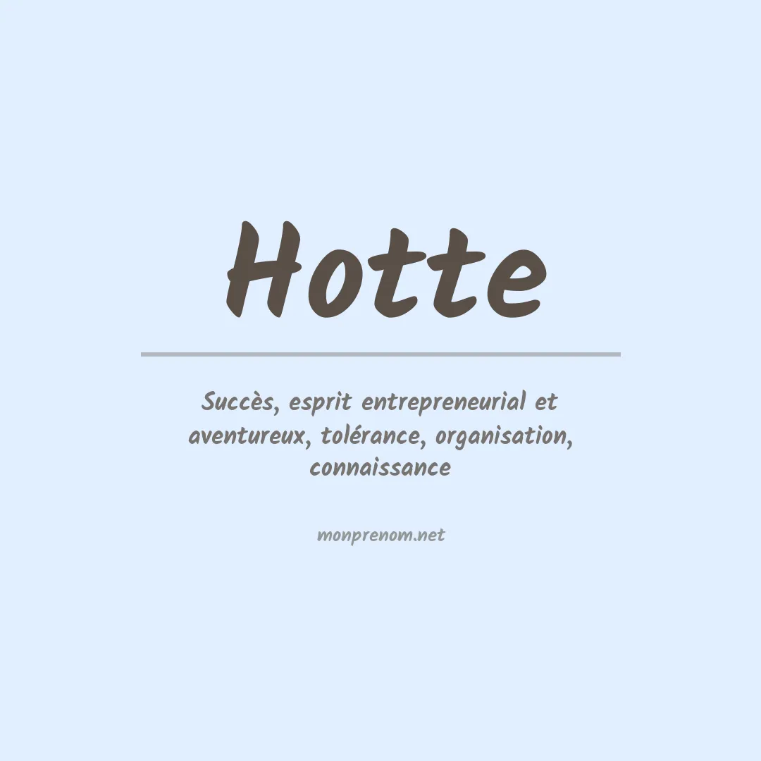 Prénom Hotte