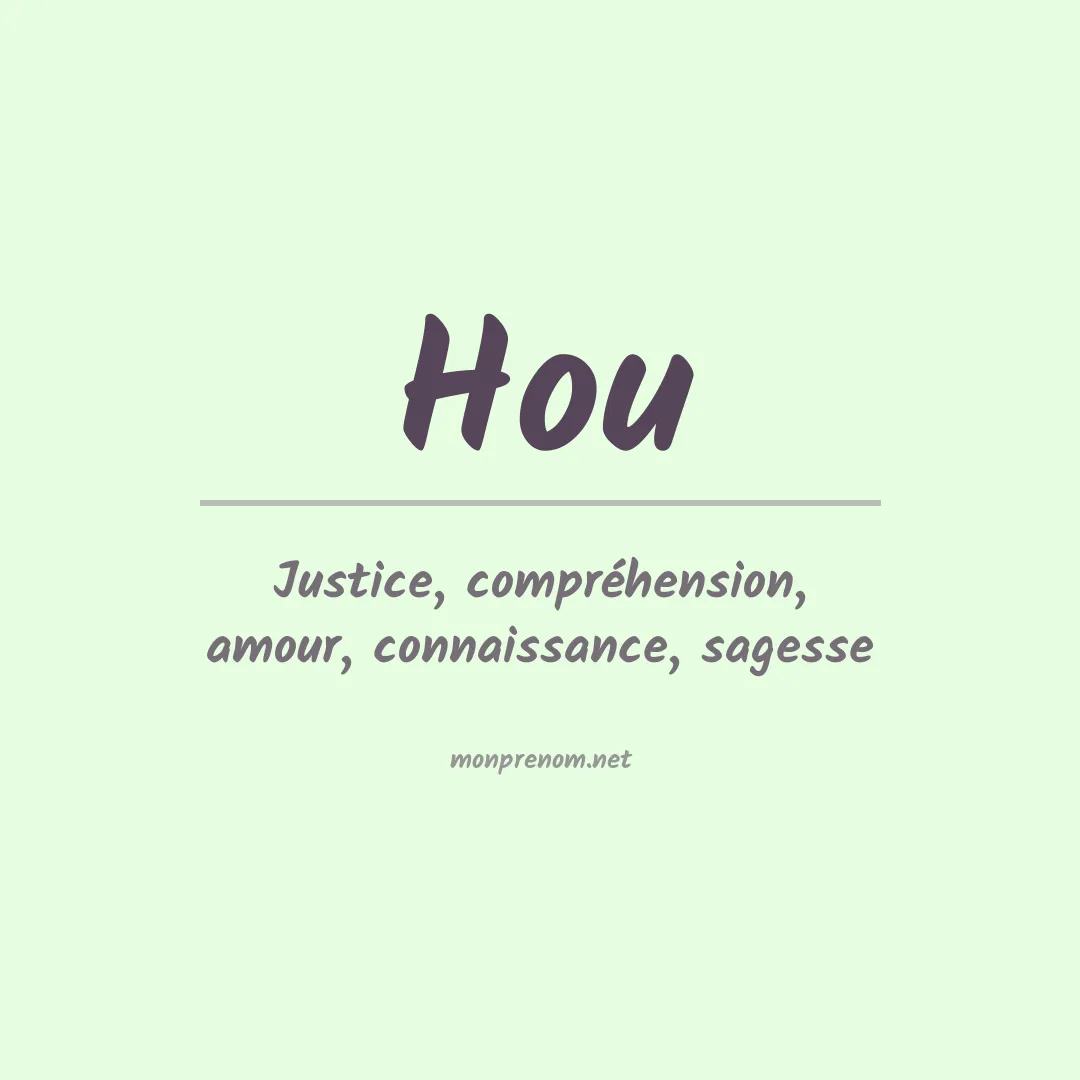 Prénom Hou