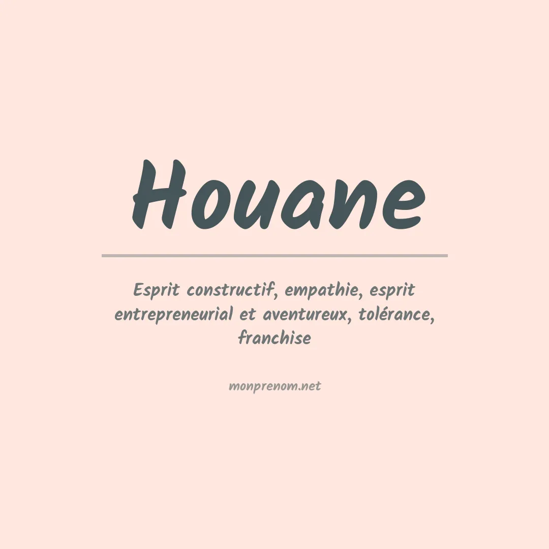 Signification du prénom Houane