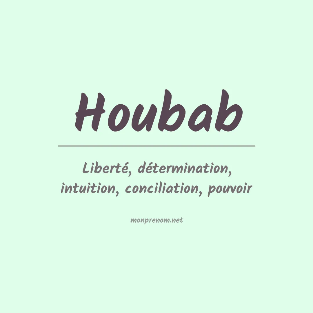 Signification du prénom Houbab