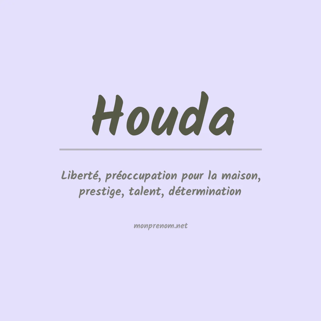 Signification du prénom Houda