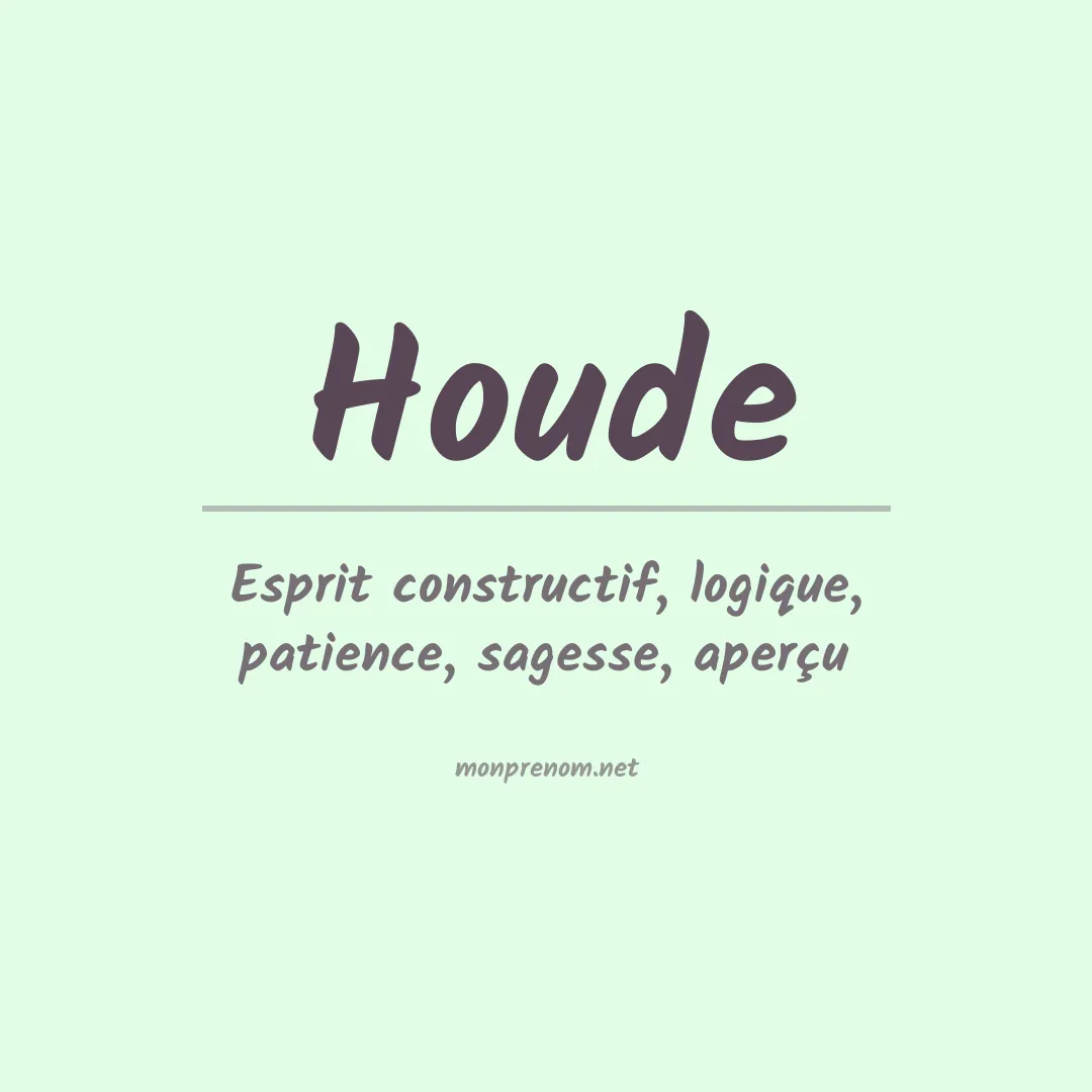 Prénom Houde