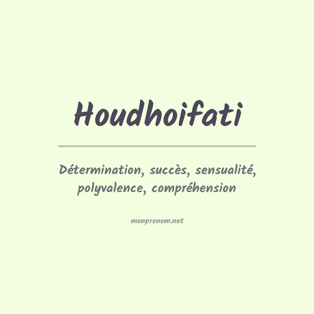 Prénom Houdhoifati