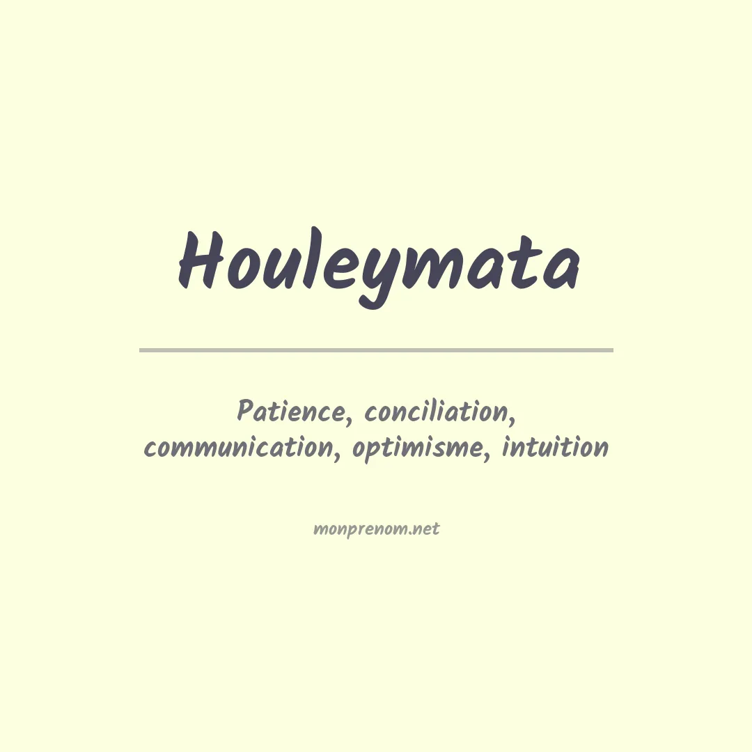Prénom Houleymata