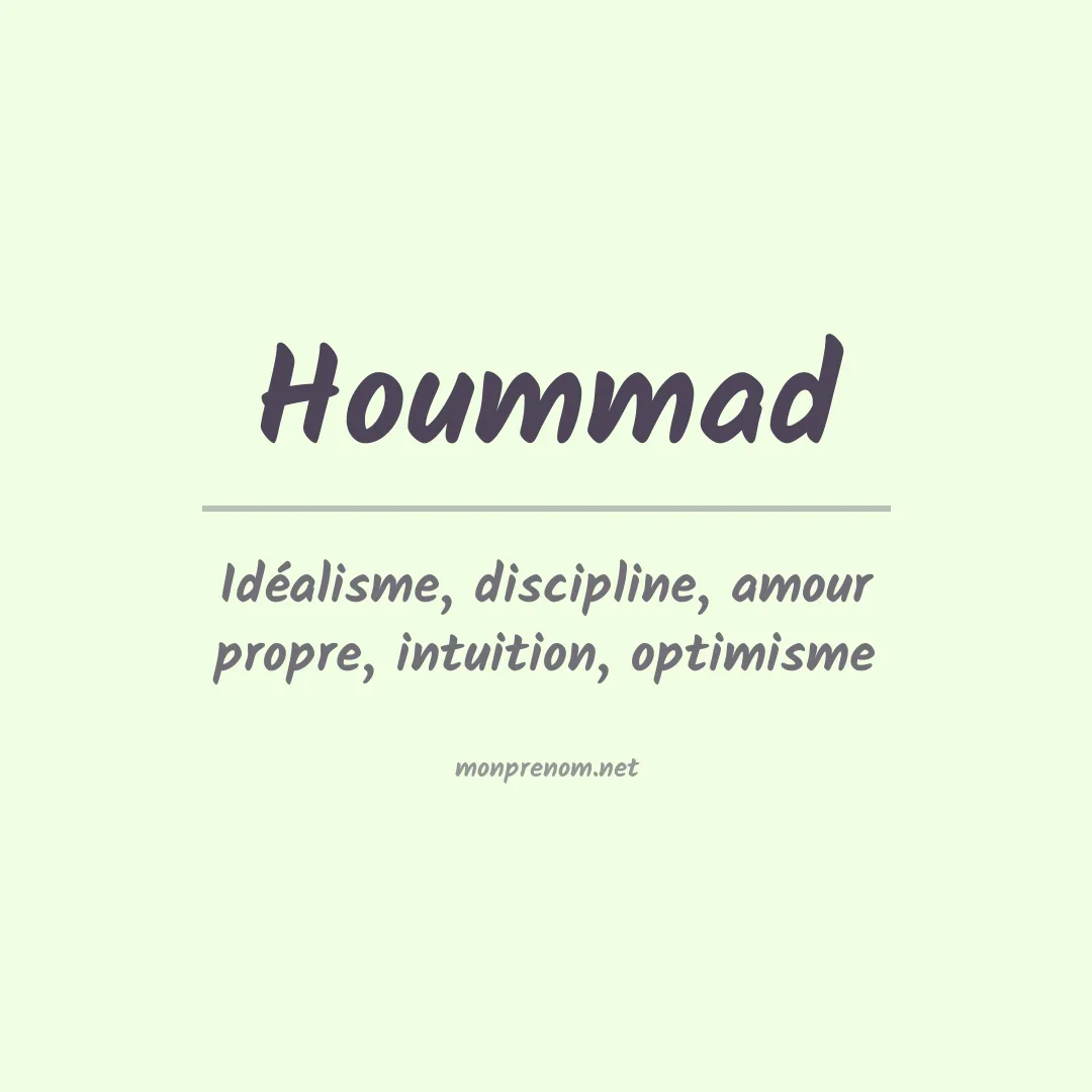 Signification du prénom Hoummad